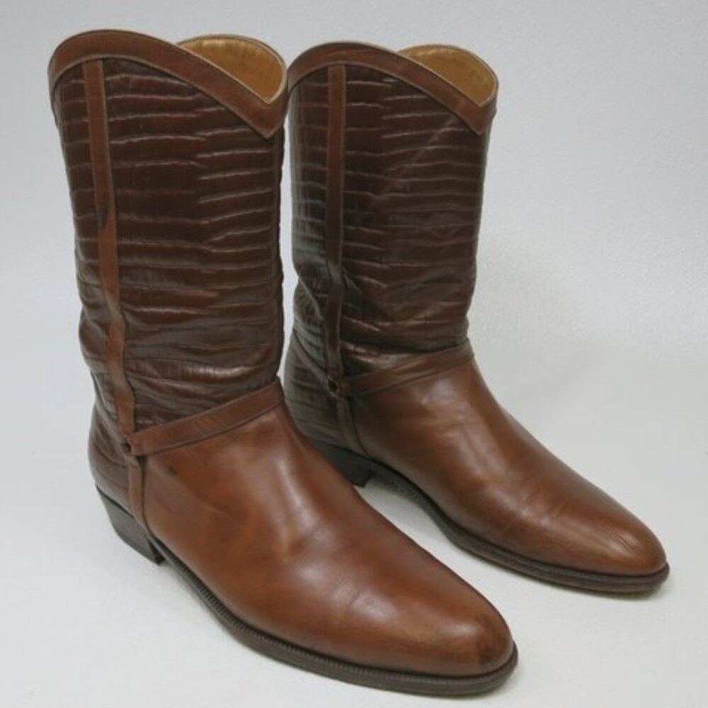 Botticelli Regain Leather Croco Print Fashion Boots Shoes Footwear Womens 8